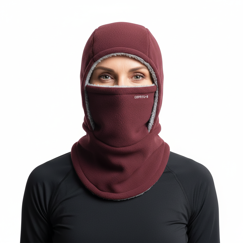 Balaclava zimowa – kominiarka polarowa z pluszem - damska i męska