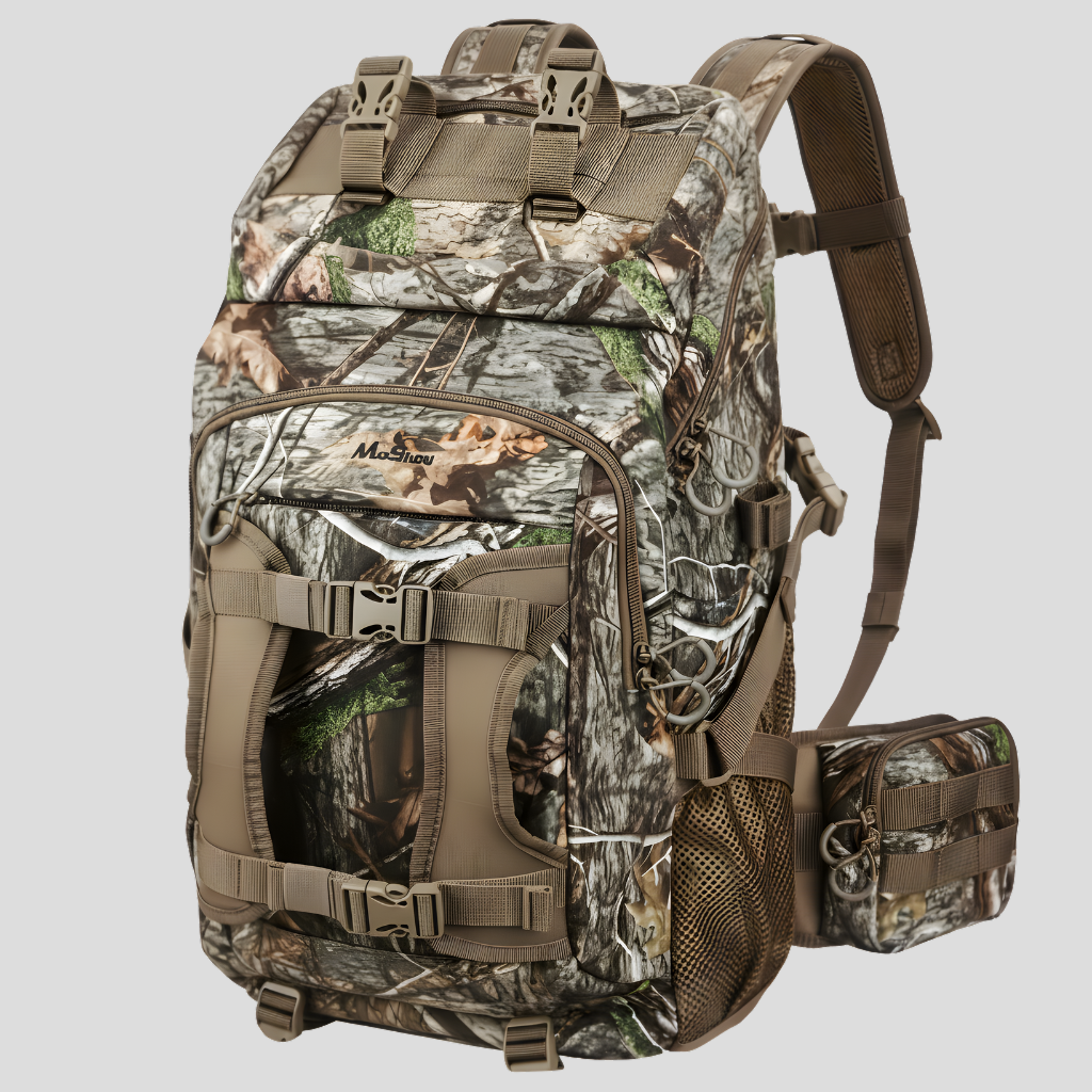 Plecak myśliwski z pokrowcem przeciwdeszczowym – pojemny model na wyprawy terenowe