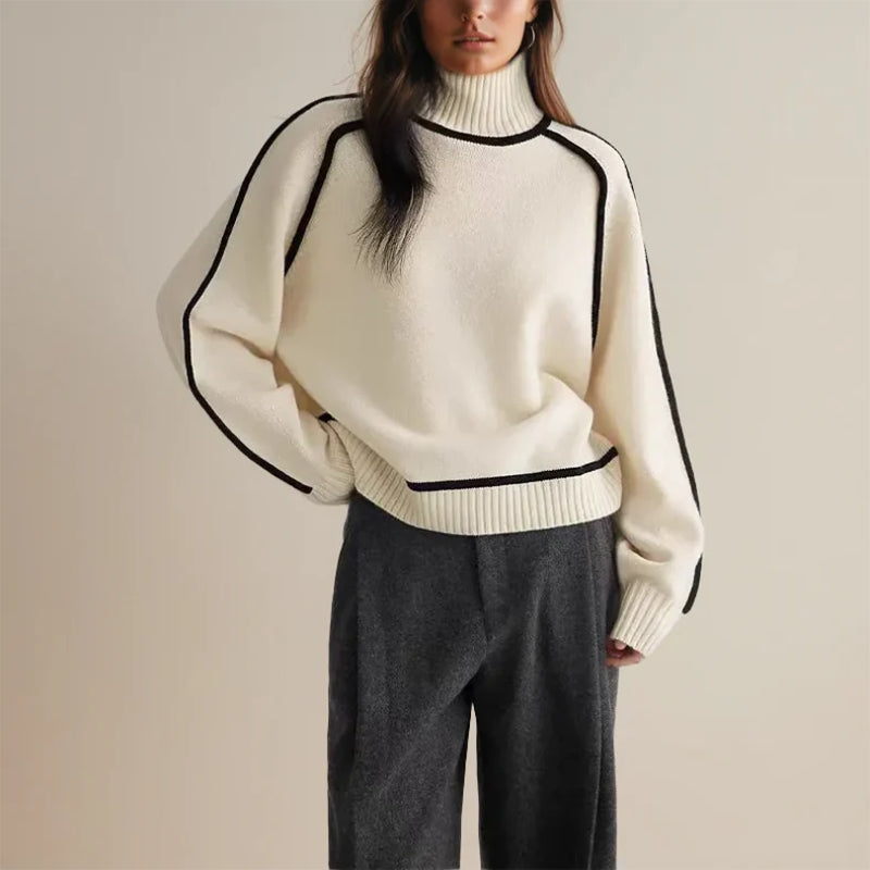 Sweter damski z golfem | Model na sezon jesienno-zimowy