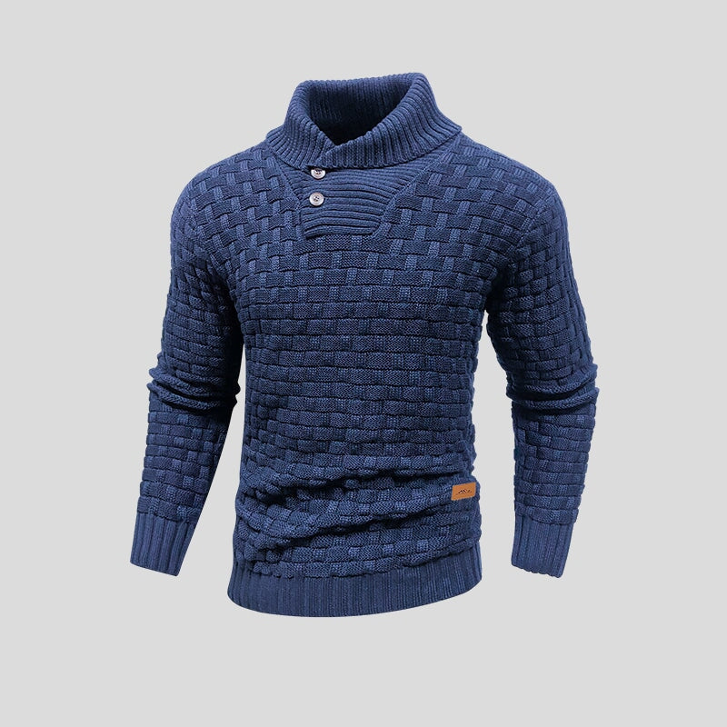 Sweter dzianinowy męski | Klasyczny pulower na sezon zimowy