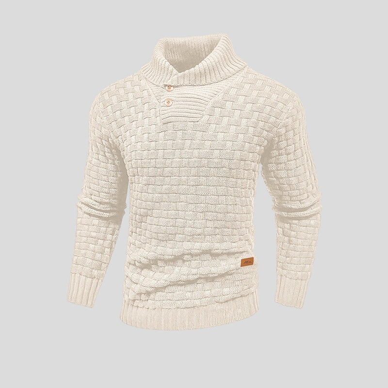 Sweter dzianinowy męski | Klasyczny pulower na sezon zimowy