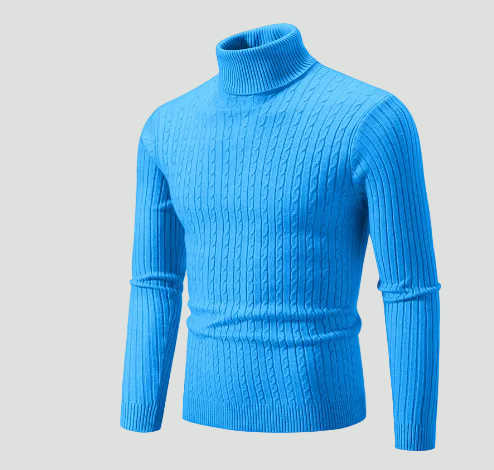 Sweter męski z golfem | Klasyczny fason zimowy