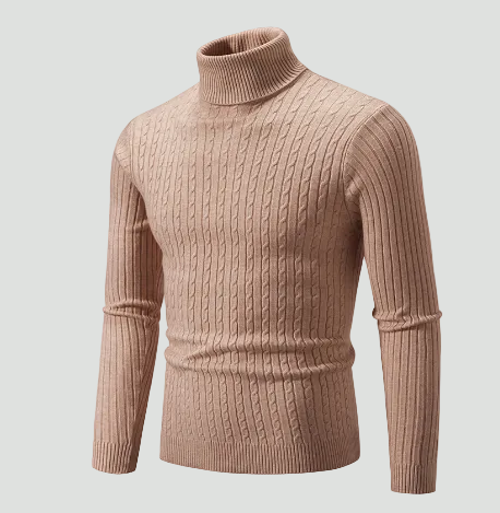 Sweter męski z golfem | Klasyczny fason zimowy