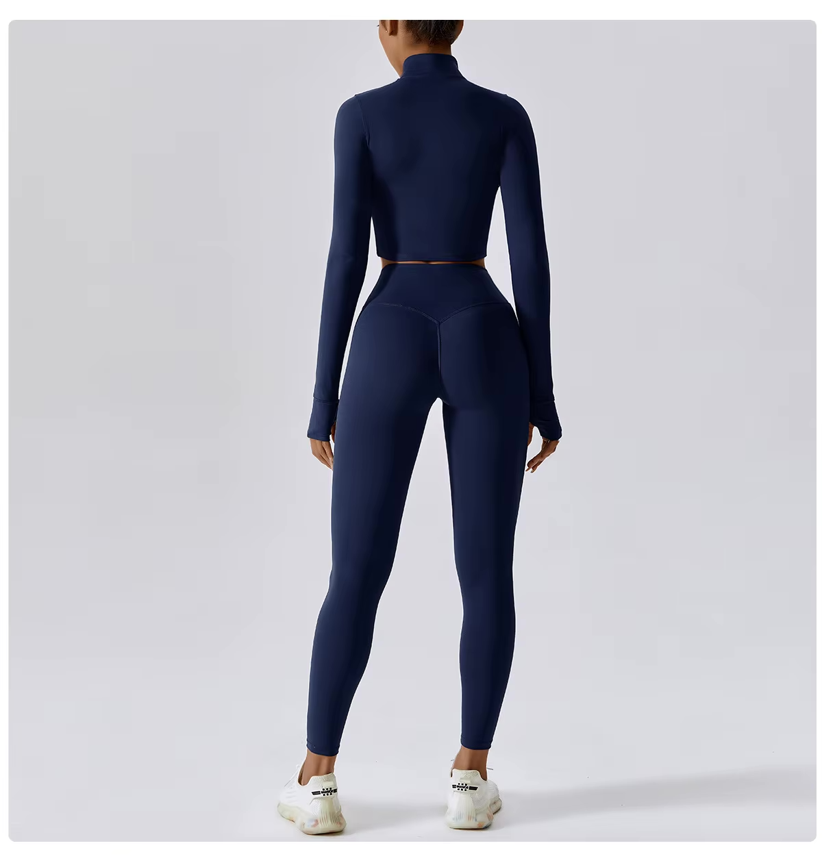 Zestaw sportowy damski 3-częściowy | Legginsy - top i bluza