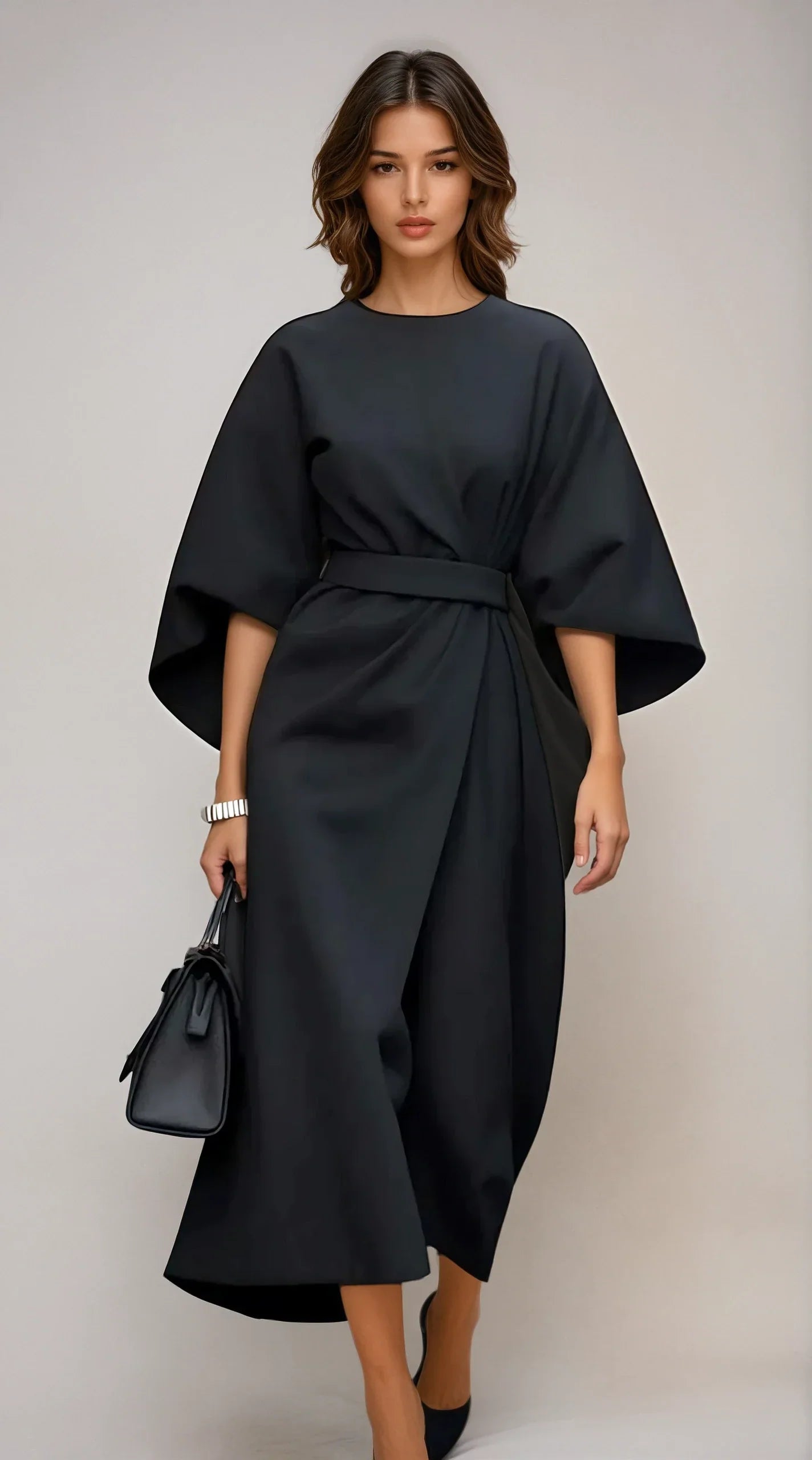 Sukienka damska z paskiem | Klasyczny fason