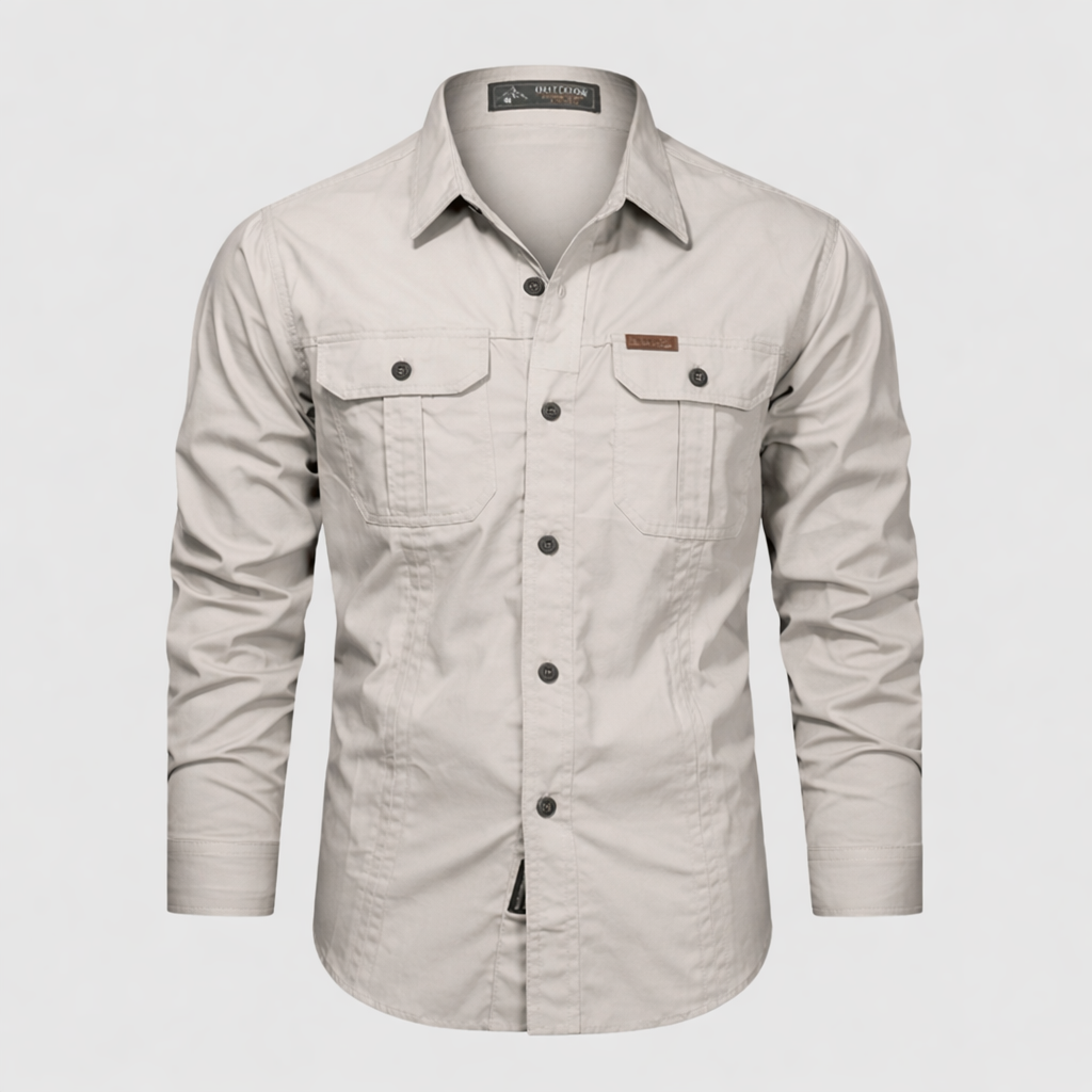 Lekka koszula outdoorowa z długim rękawem – wytrzymała mieszanka bawełny do aktywnego użytkowania