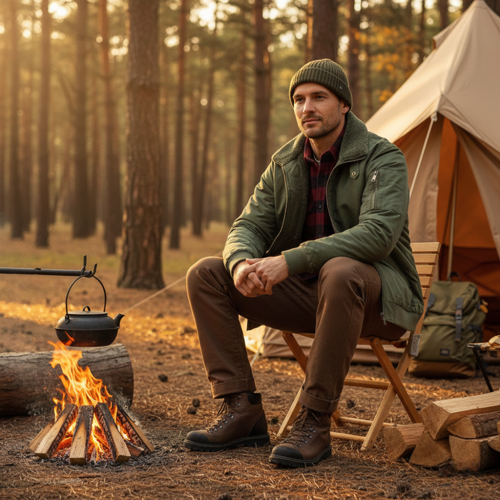 Męska wytrzymała kurtka outdoorowa – ocieplana warstwa na chłodniejsze warunki