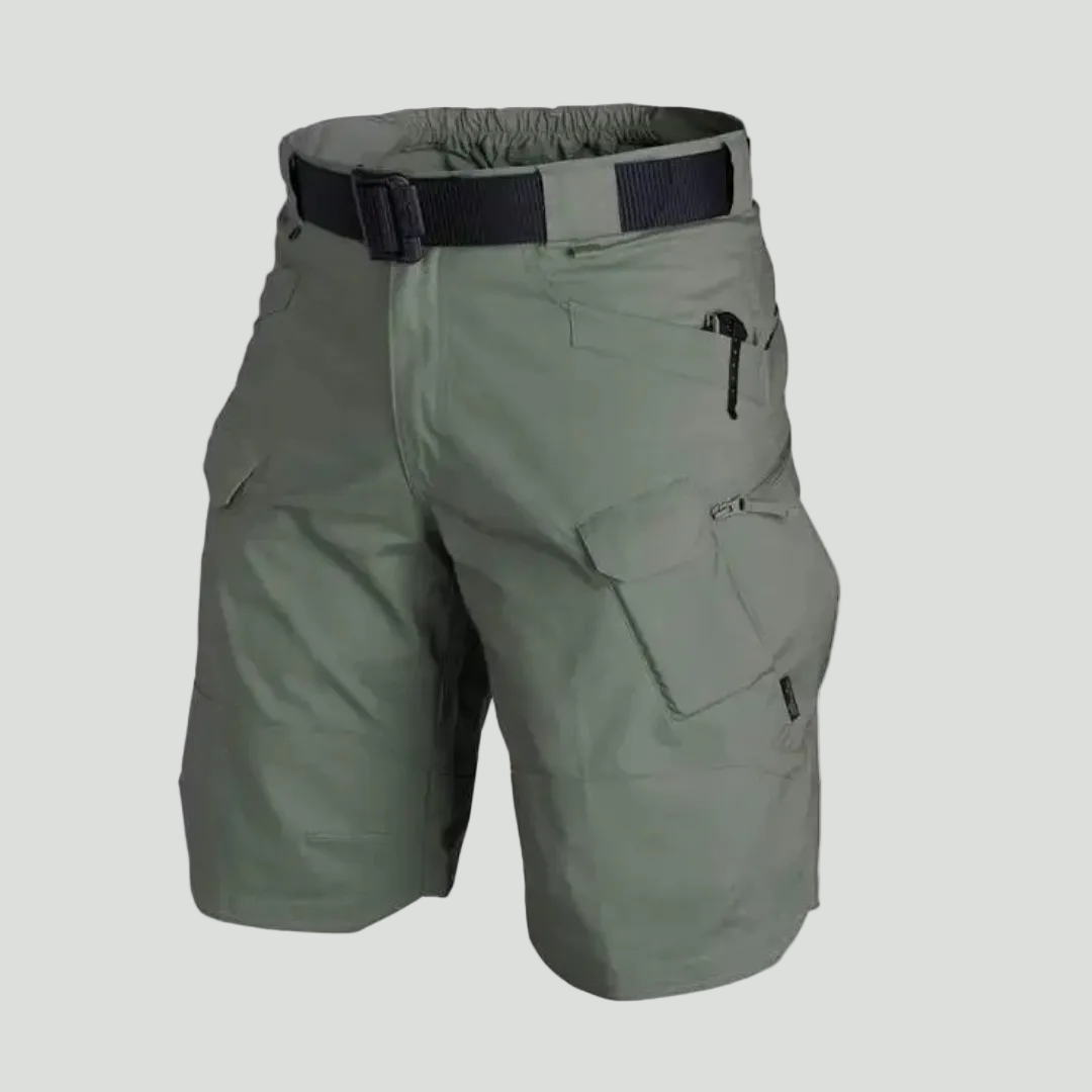 Męskie outdoorowe szorty cargo – elastyczny pas i 6 kieszeni