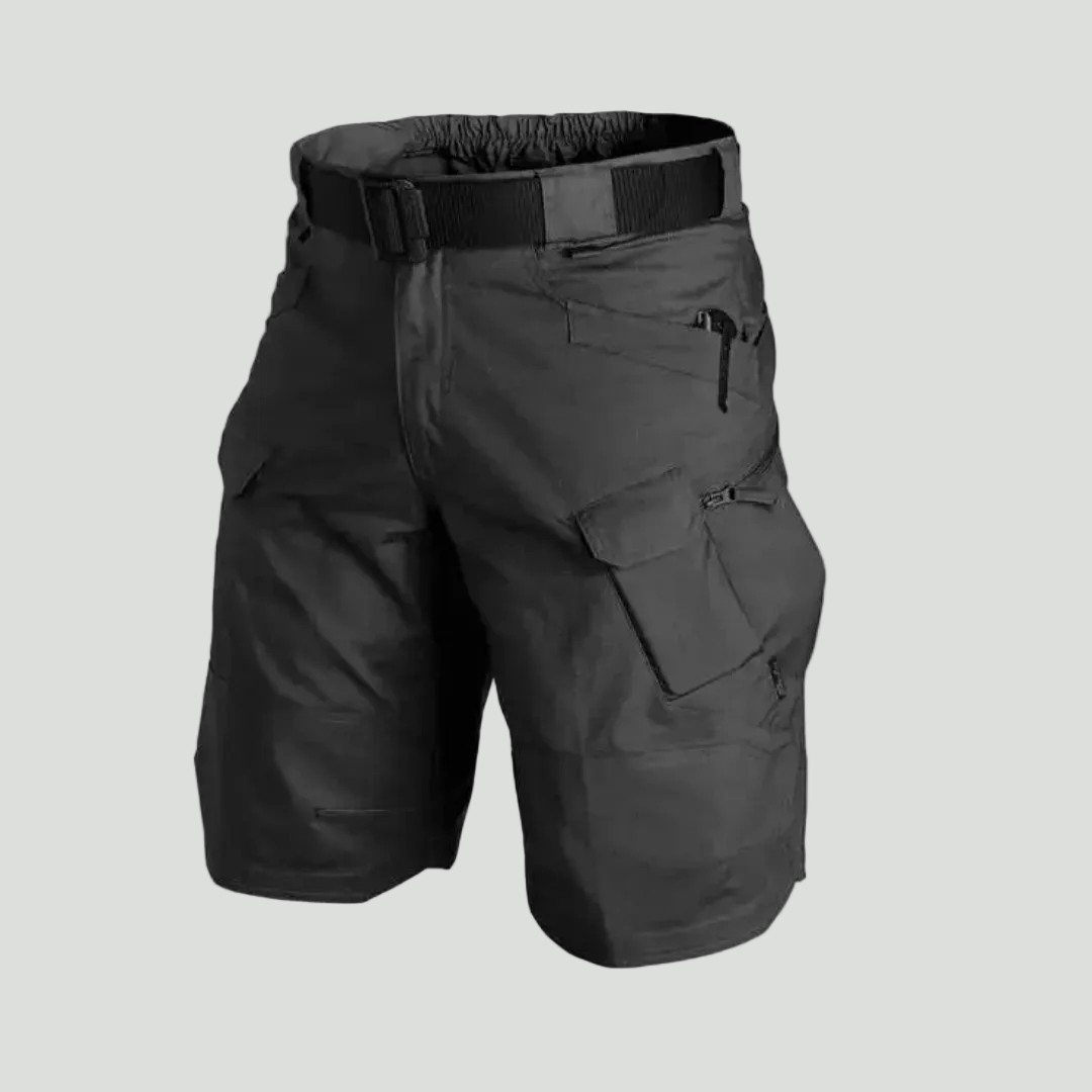 Męskie outdoorowe szorty cargo – elastyczny pas i 6 kieszeni