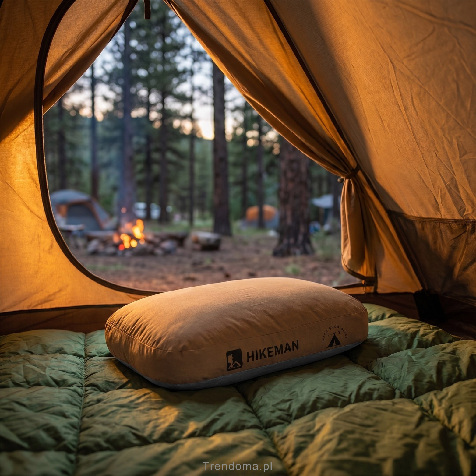 Przenośna Poduszka Kempingowa – Podróżna Poduszka z Pianki Memory Foam do Użytku Outdoorowego