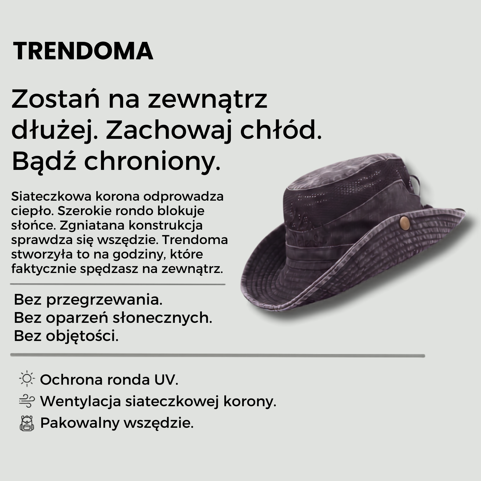 Kapelusz przeciwsłoneczny w stylu Panama – siatkowy – wędkarstwo i trekking