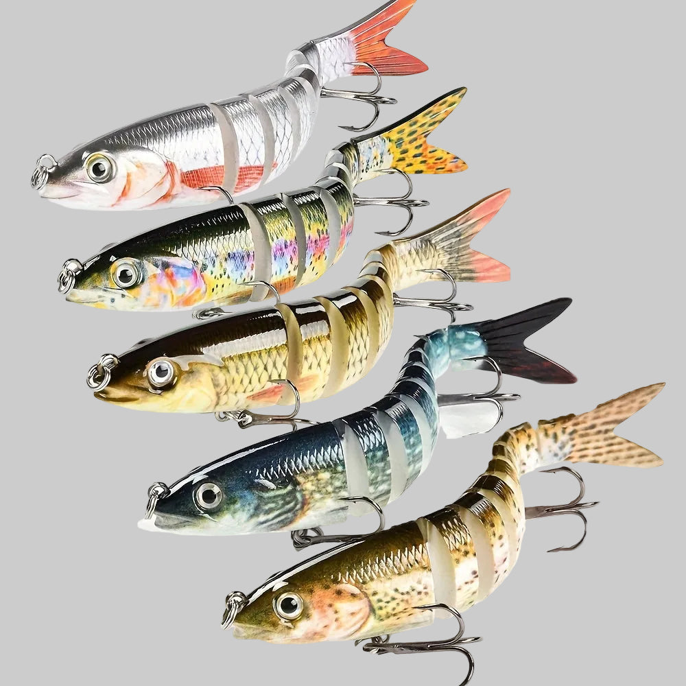 Wieloczłonowa Przynęta Wędkarska – Wolno Tonący Swimbait do Wód Słodkich i Słonych