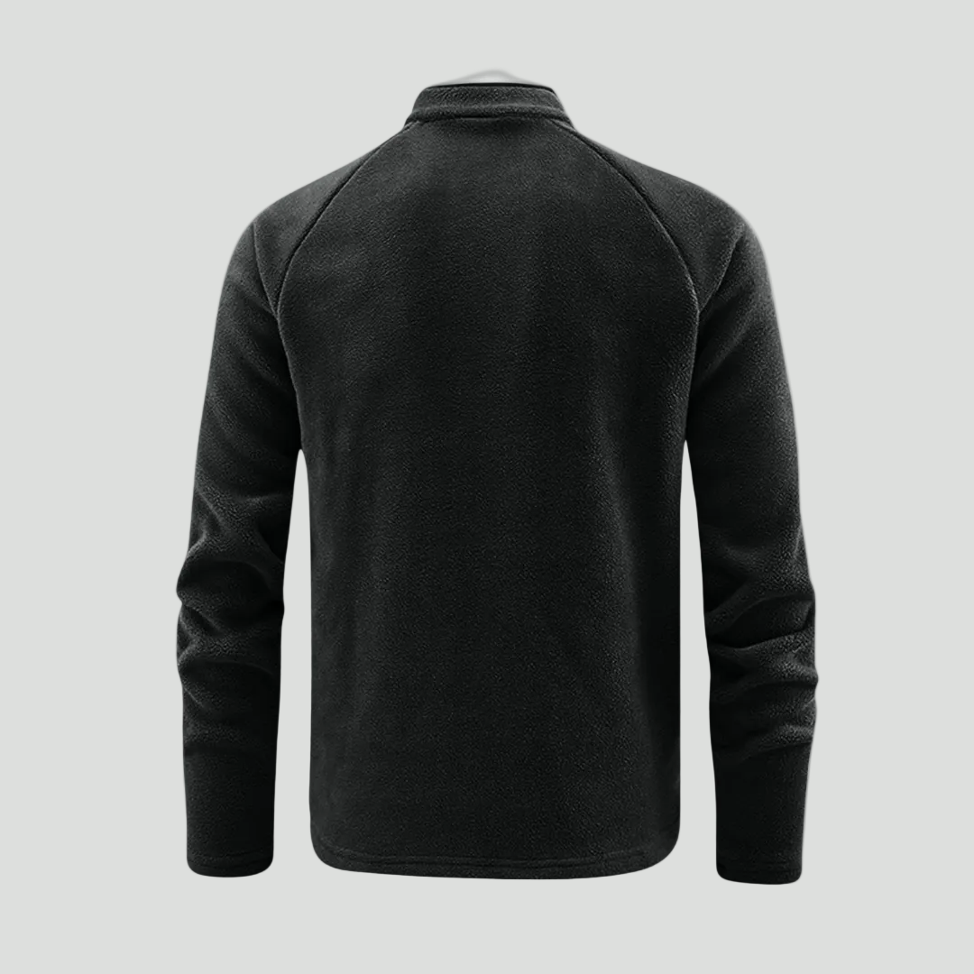 Polar męski half zip – bluza ze stójką - szybkoschnąca - odporna na mechacenie