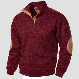 Męski dzianinowy sweter outdoorowy – model ze stójką