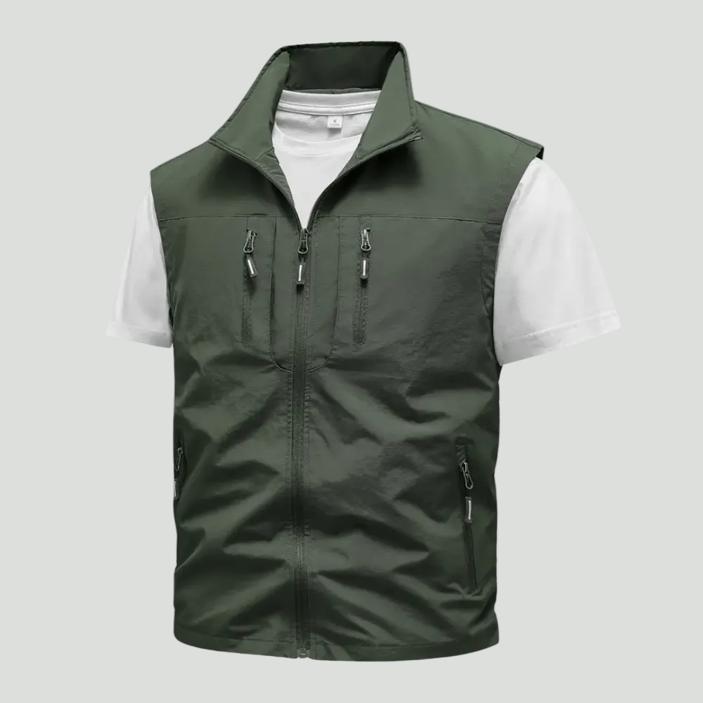 Męska kamizelka outdoorowa wędkarska – lekka warstwa użytkowa