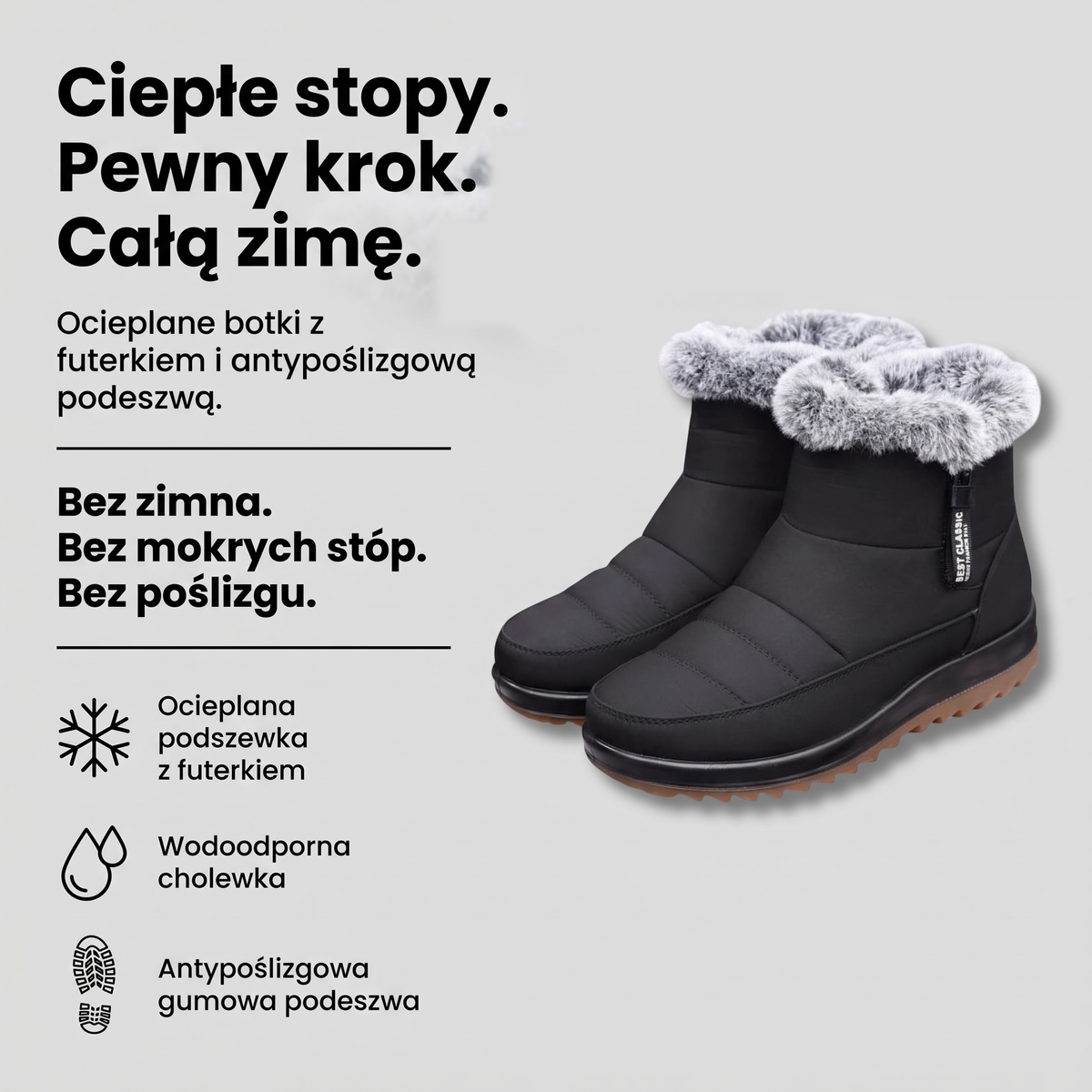 Botki zimowe damskie ocieplane - najważniejsze zalety