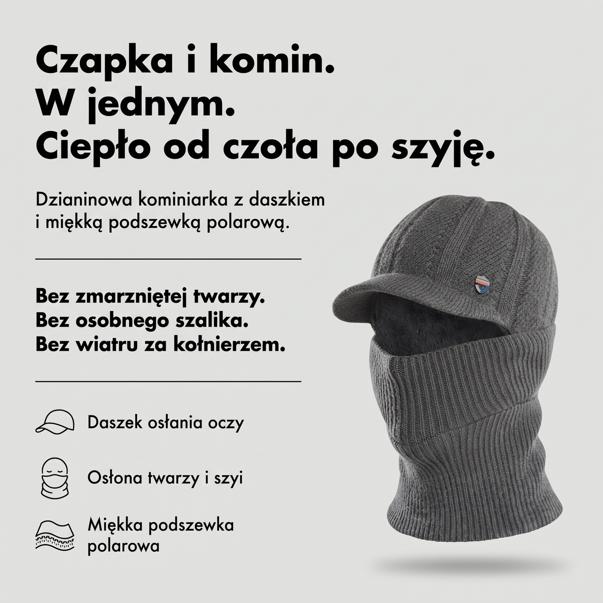Kominiarka zimowa z daszkiem - najważniejsze zalety