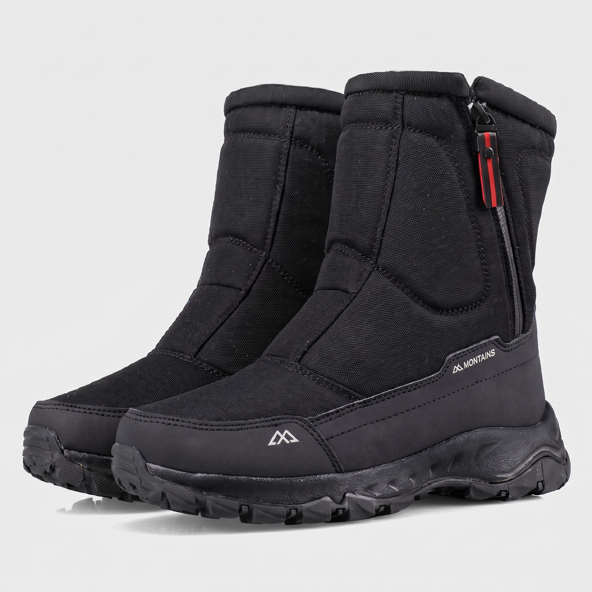 Buty zimowe męskie na zamek - para śniegowców