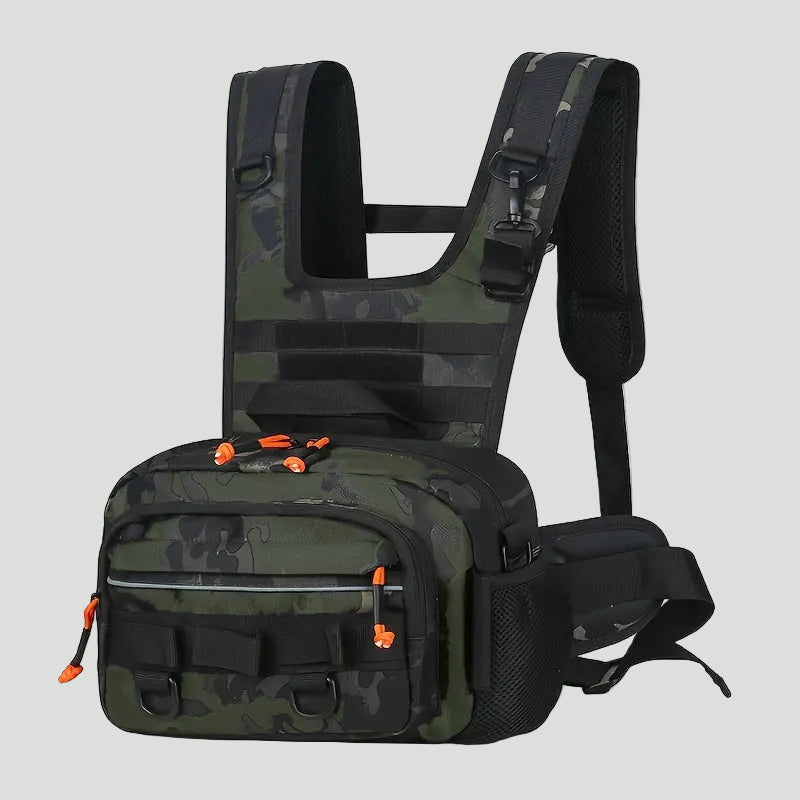 Męska torba piersiowa outdoorowa – kompaktowe przechowywanie na zamek