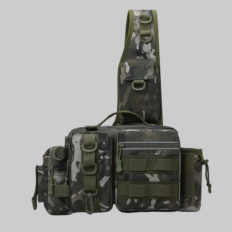 Męski wielofunkcyjny plecak wędkarski – kompaktowa torba na sprzęt outdoorowy