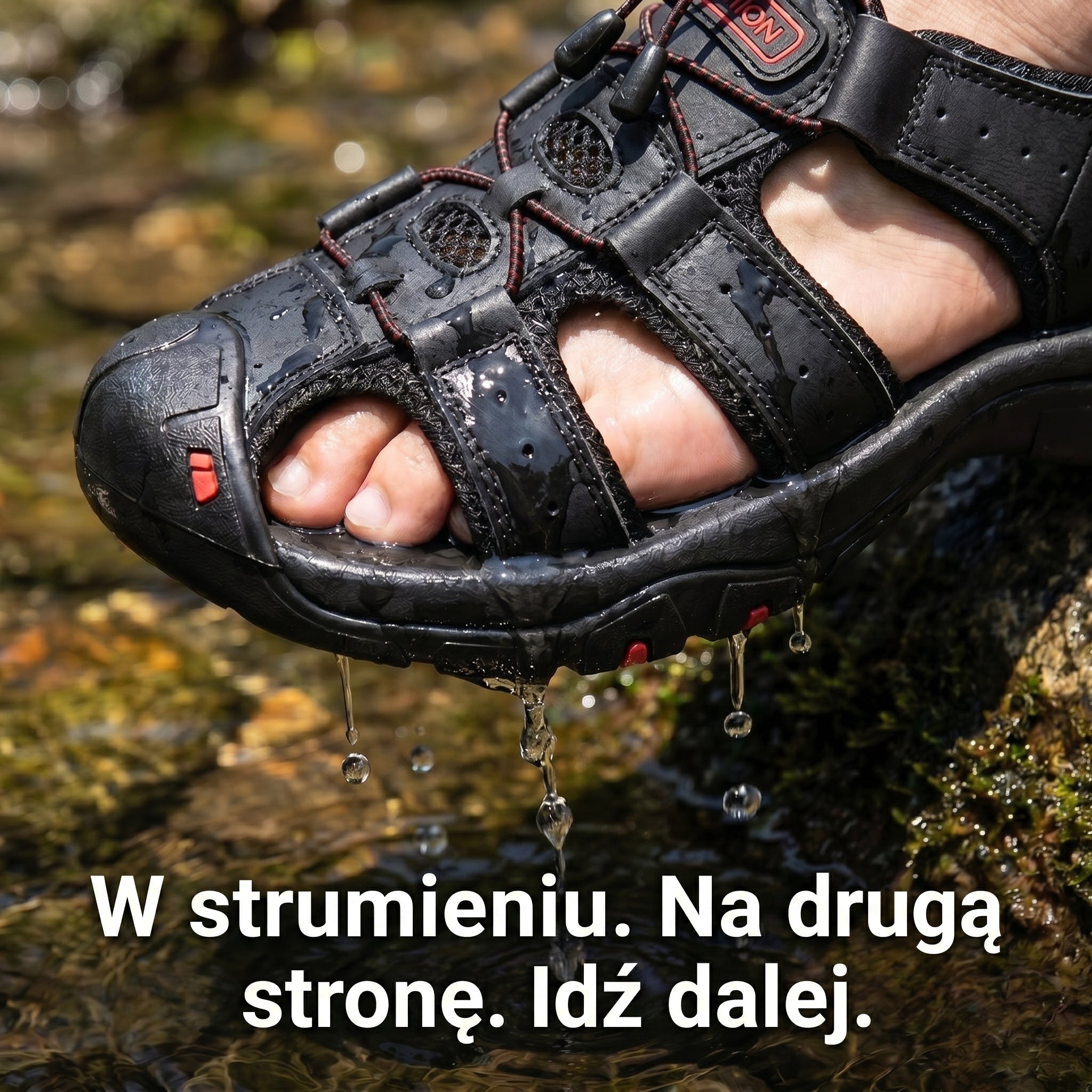 Sandały trekkingowe – szybkoschnące, antypoślizgowe – szlak i woda