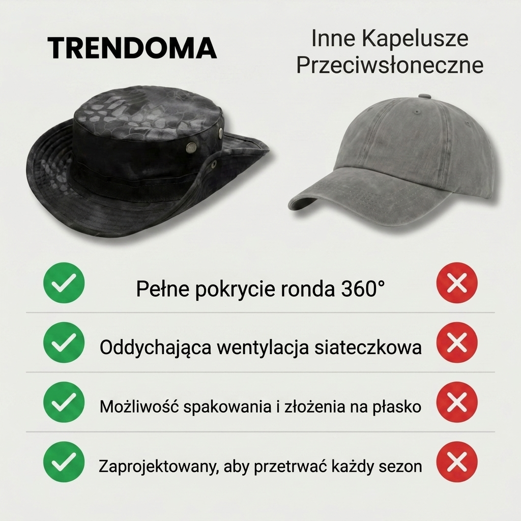 Oddychający Lekki Kapelusz Buszowy – Składana Ochrona Przeciwsłoneczna do Użytku Outdoorowego