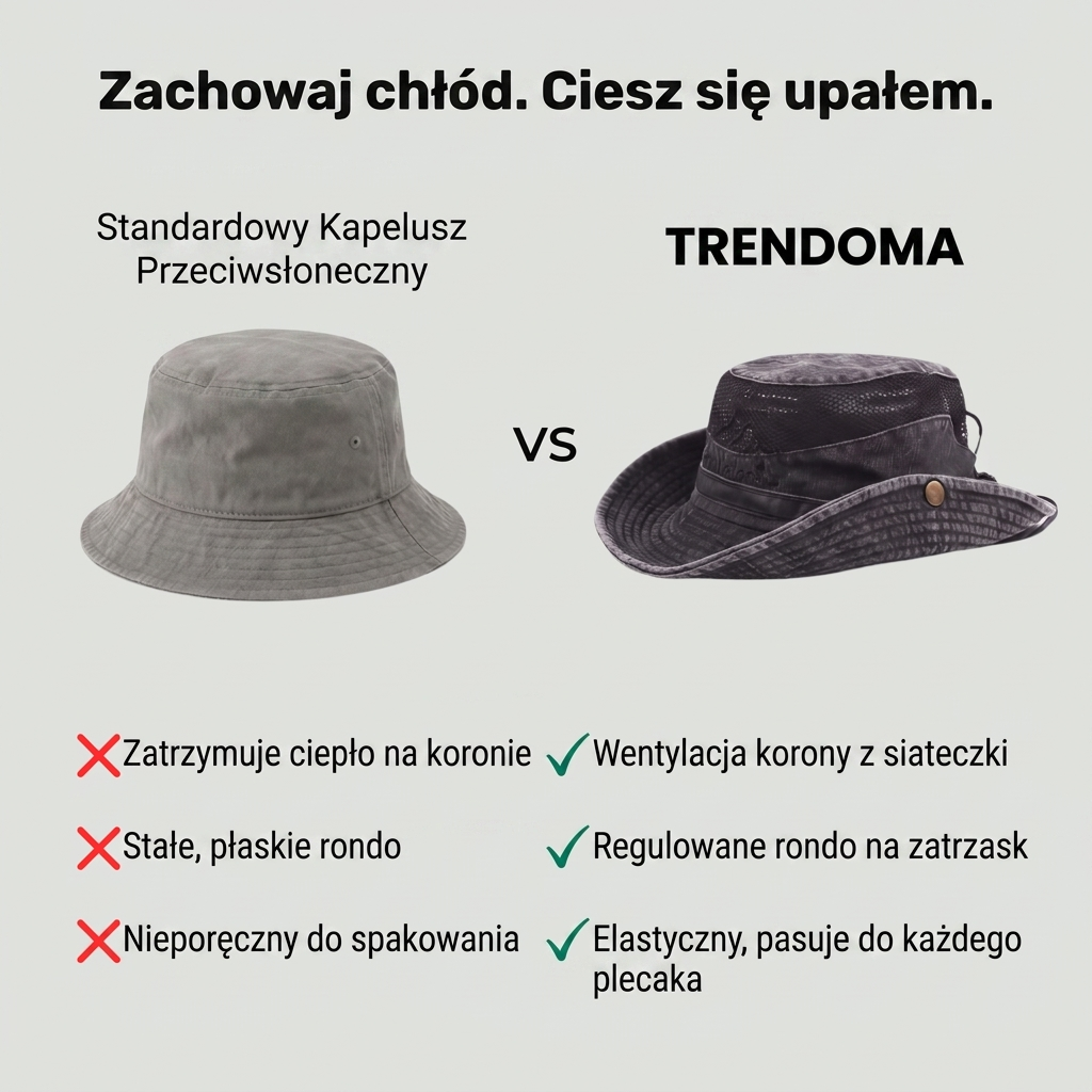 Lekki Kapelusz w Stylu Panama – Oddychający Siatkowy Kapelusz Przeciwsłoneczny do Użytku Outdoorowego