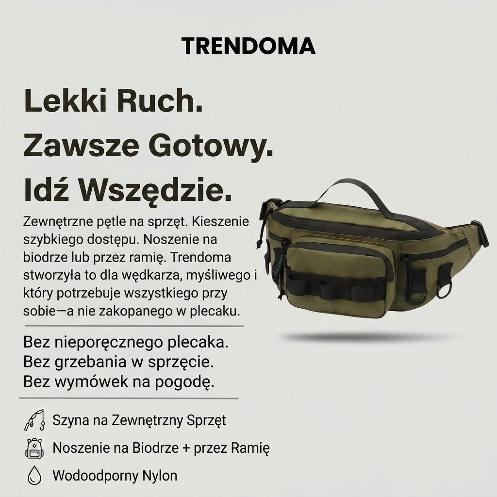 Kompaktowa Wodoodporna Saszetka Biodrowa Outdoor – Lekka i Praktyczna