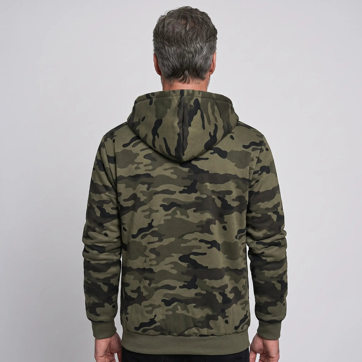 Bluza moro męska – rozpinana z kapturem - na misiu sherpa - bez sznurków