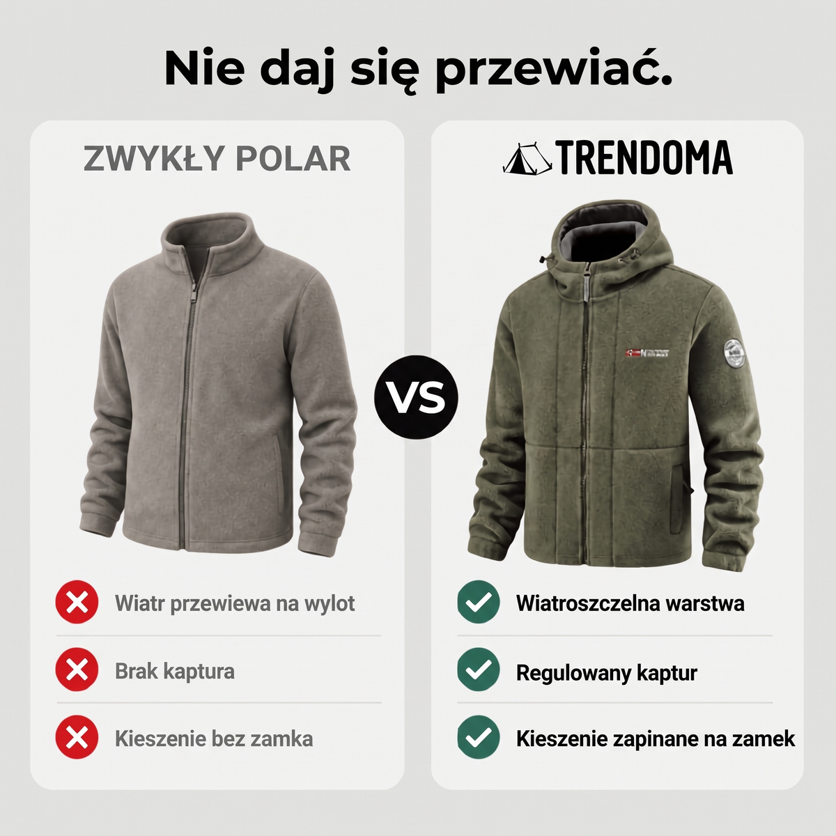 Polar męski z kapturem vs zwykły polar – porównanie