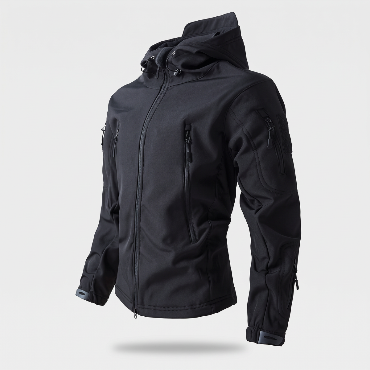 Kurtka softshell męska myśliwska – moro - z polarem - 8 kieszeni na zamek
