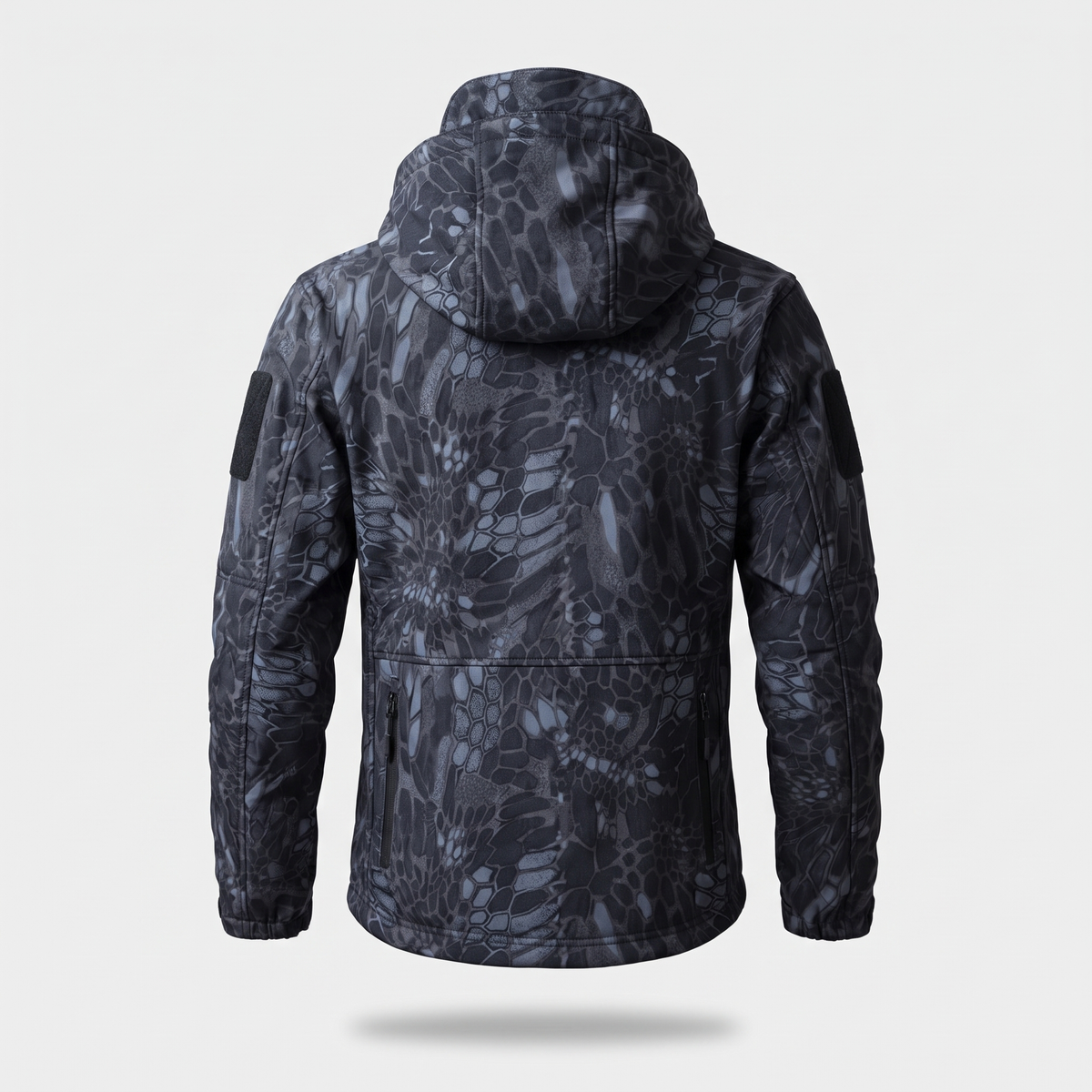 Kurtka softshell męska myśliwska – moro - z polarem - 8 kieszeni na zamek