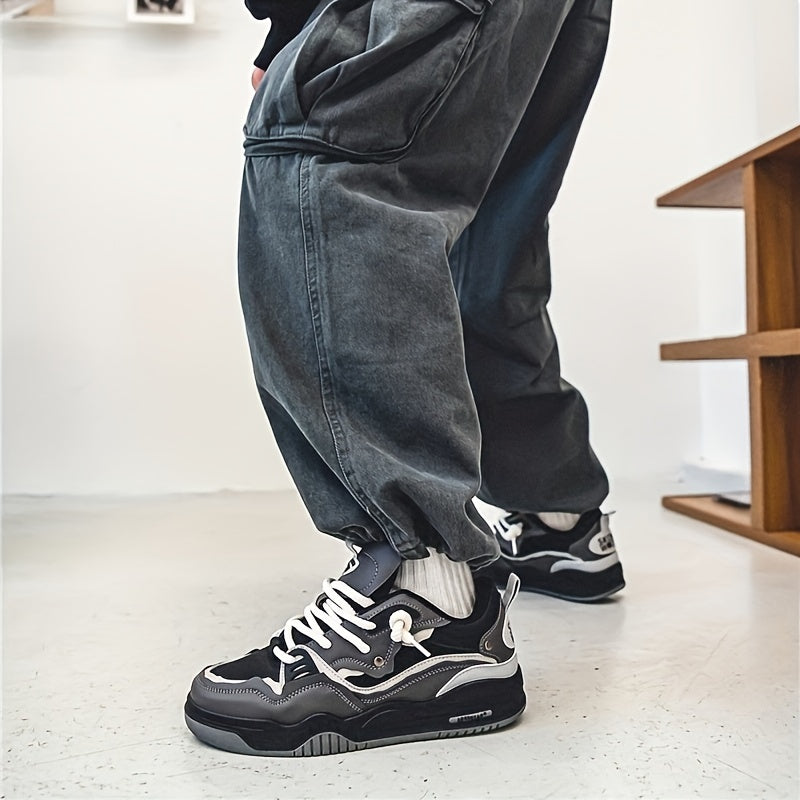 Buty sportowe męskie z grubą podeszwą | Casualowy fason