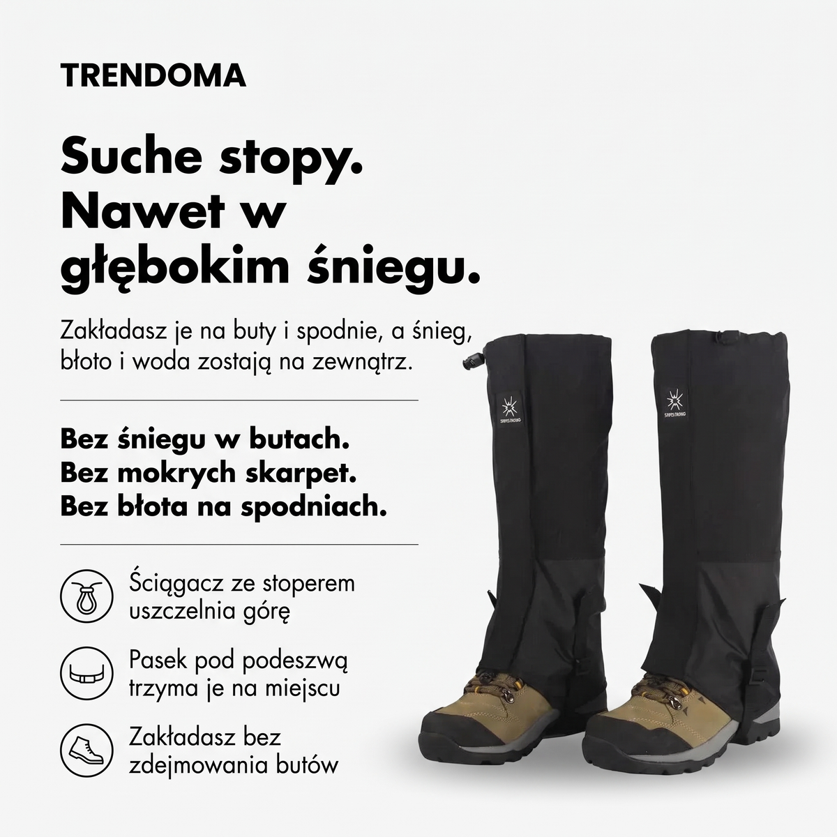 Stuptuty - suche stopy nawet w głębokim śniegu
