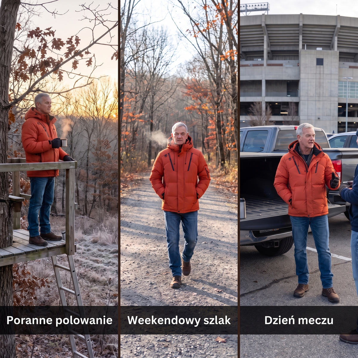 Kurtka zimowa męska puchowa – na polowanie, szlak i mecz