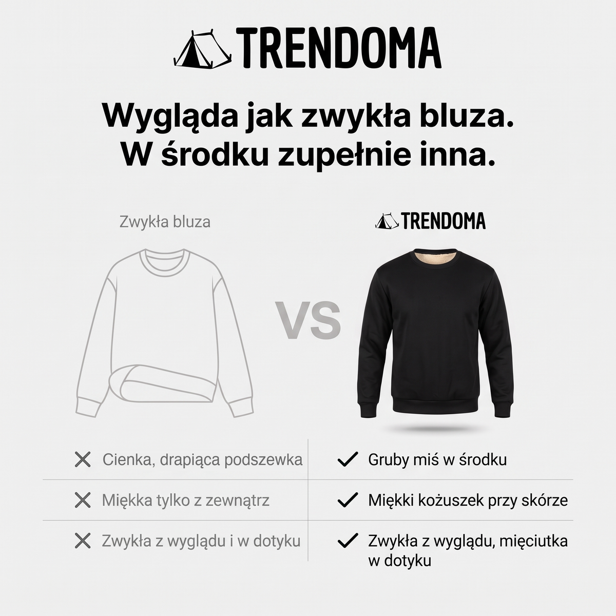Bluza męska ocieplana misiem vs zwykła bluza – porównanie