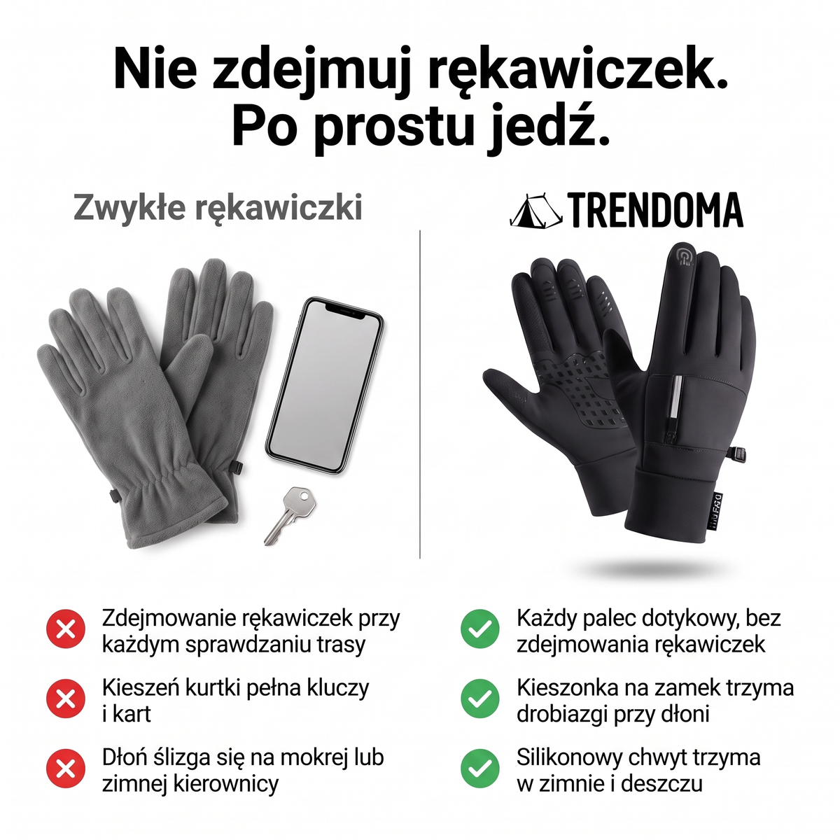 Rękawiczki rowerowe zimowe dotykowe vs zwykłe rękawiczki – porównanie