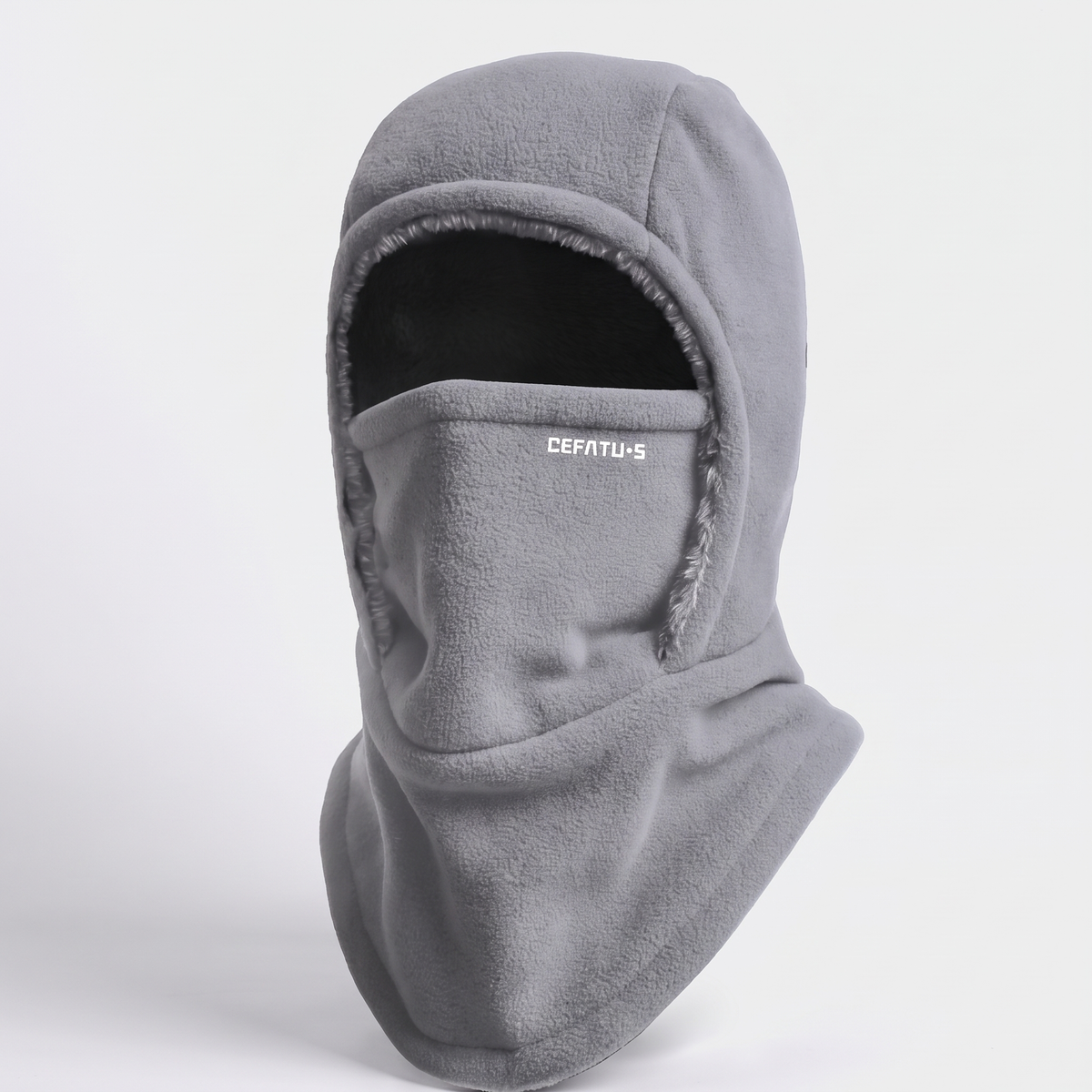 Balaclava zimowa jasnoszara