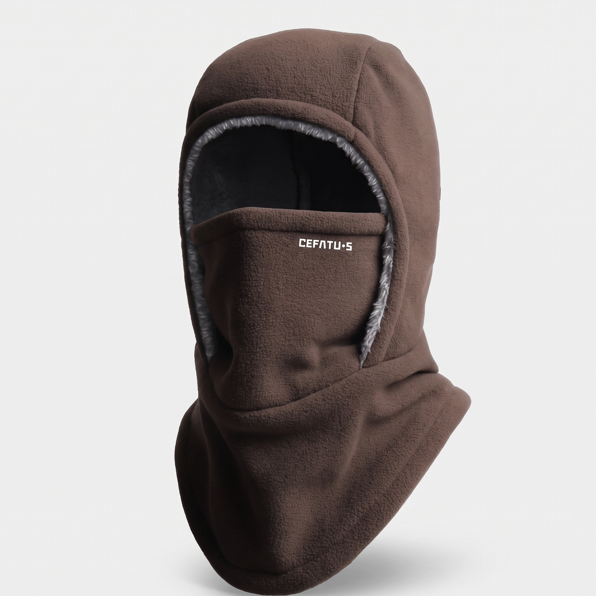 Balaclava zimowa kawowa