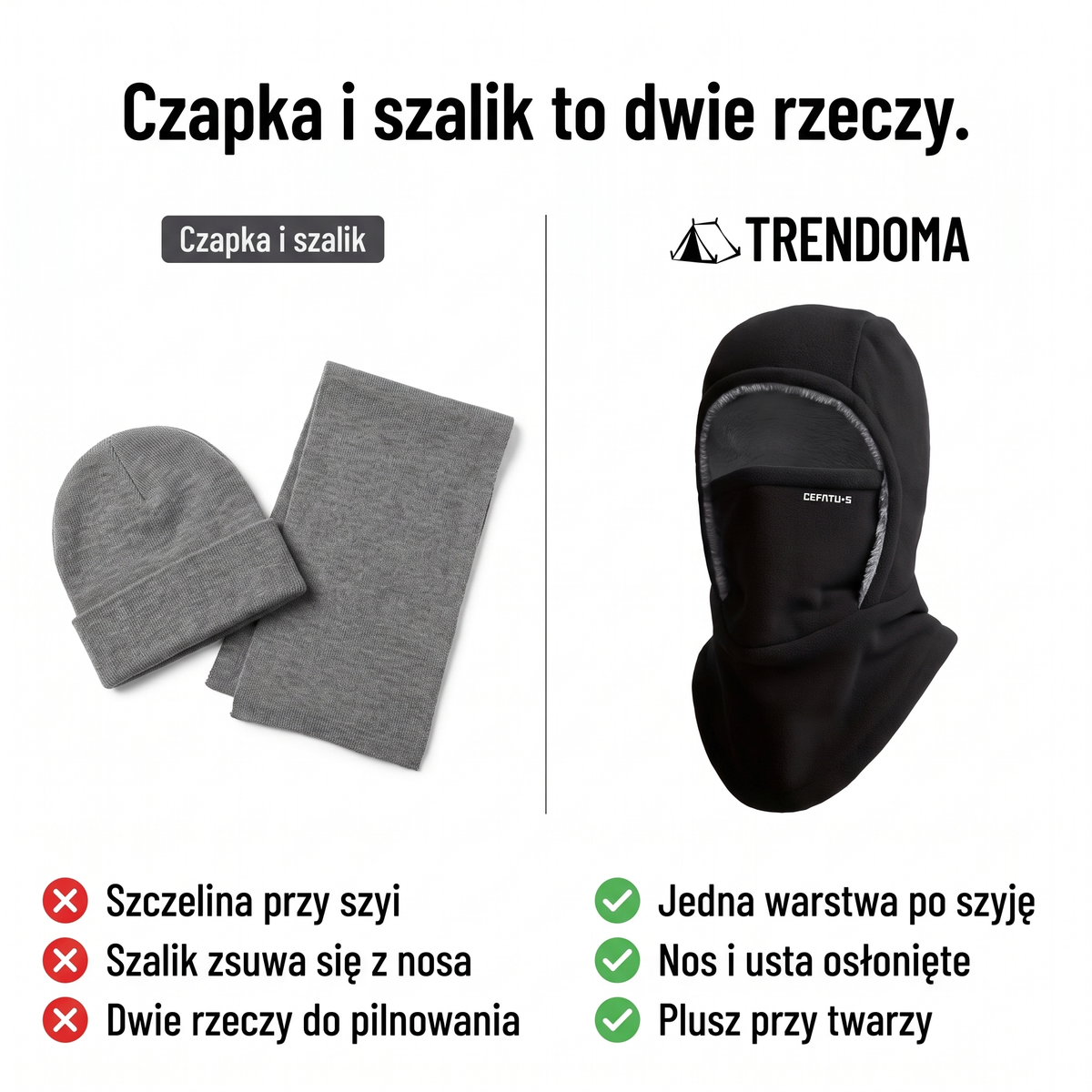 Czapka i szalik a balaclava – porównanie
