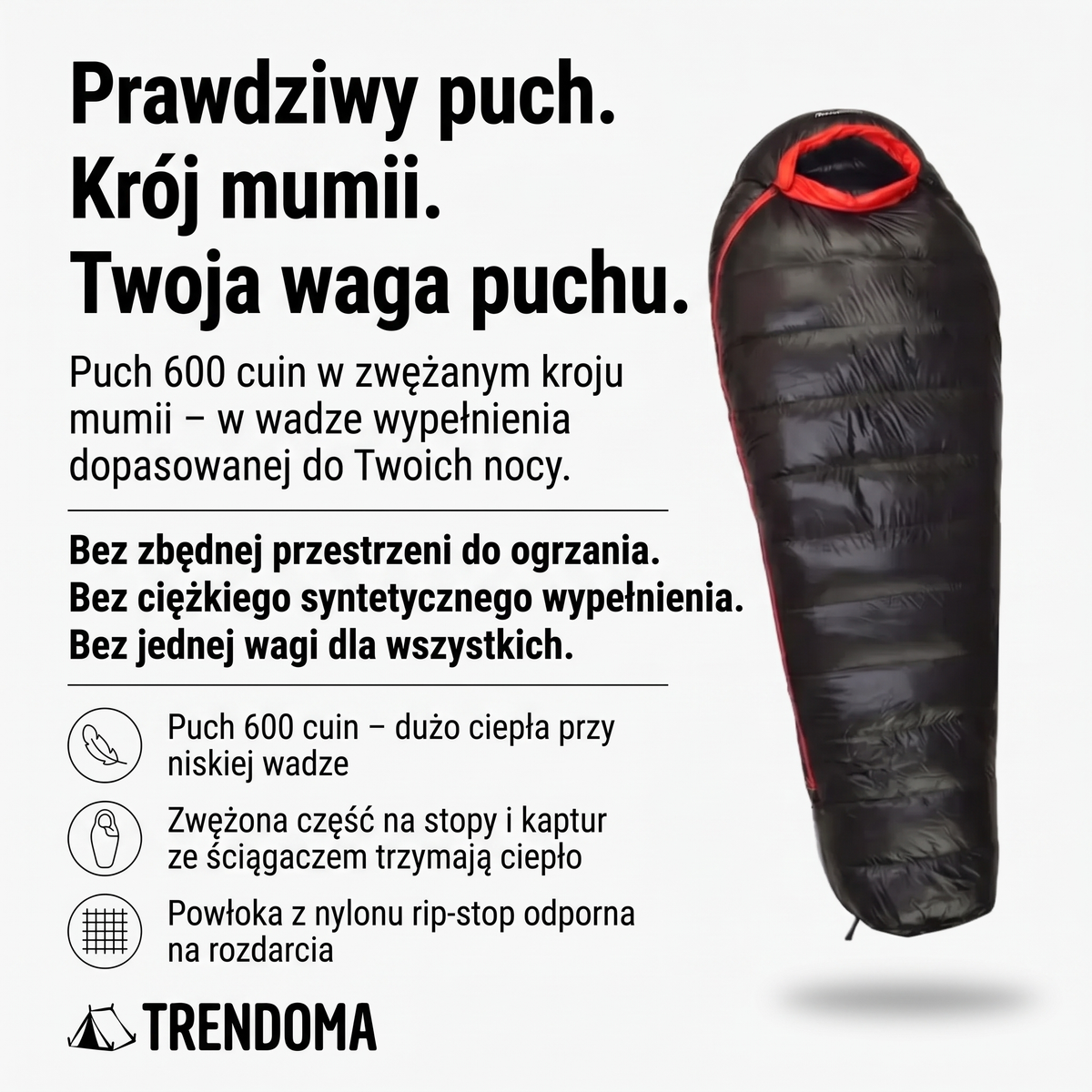Śpiwór puchowy typu mumia – najważniejsze cechy