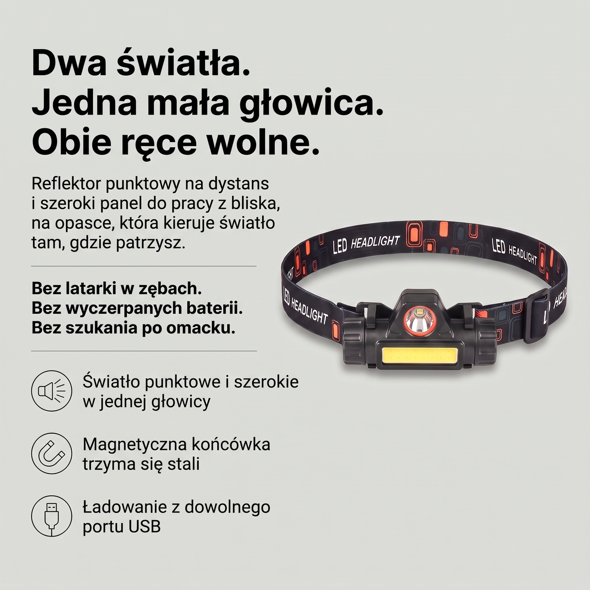 Latarka czołowa LED z magnesem – najważniejsze cechy