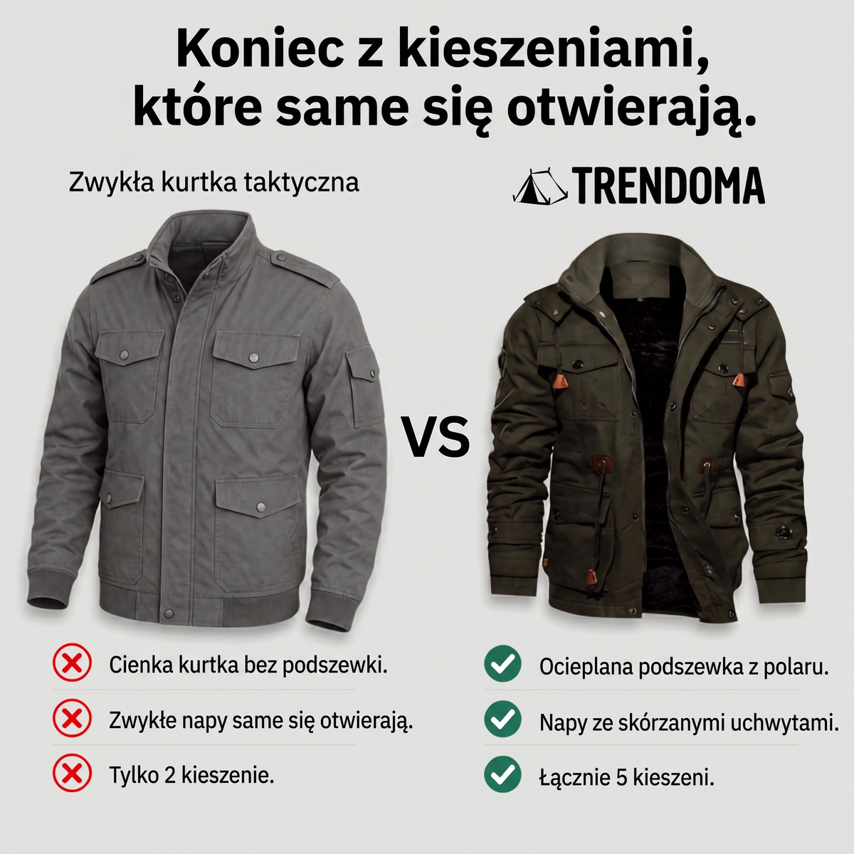Kurtka taktyczna z polarem w porównaniu ze zwykłą kurtką