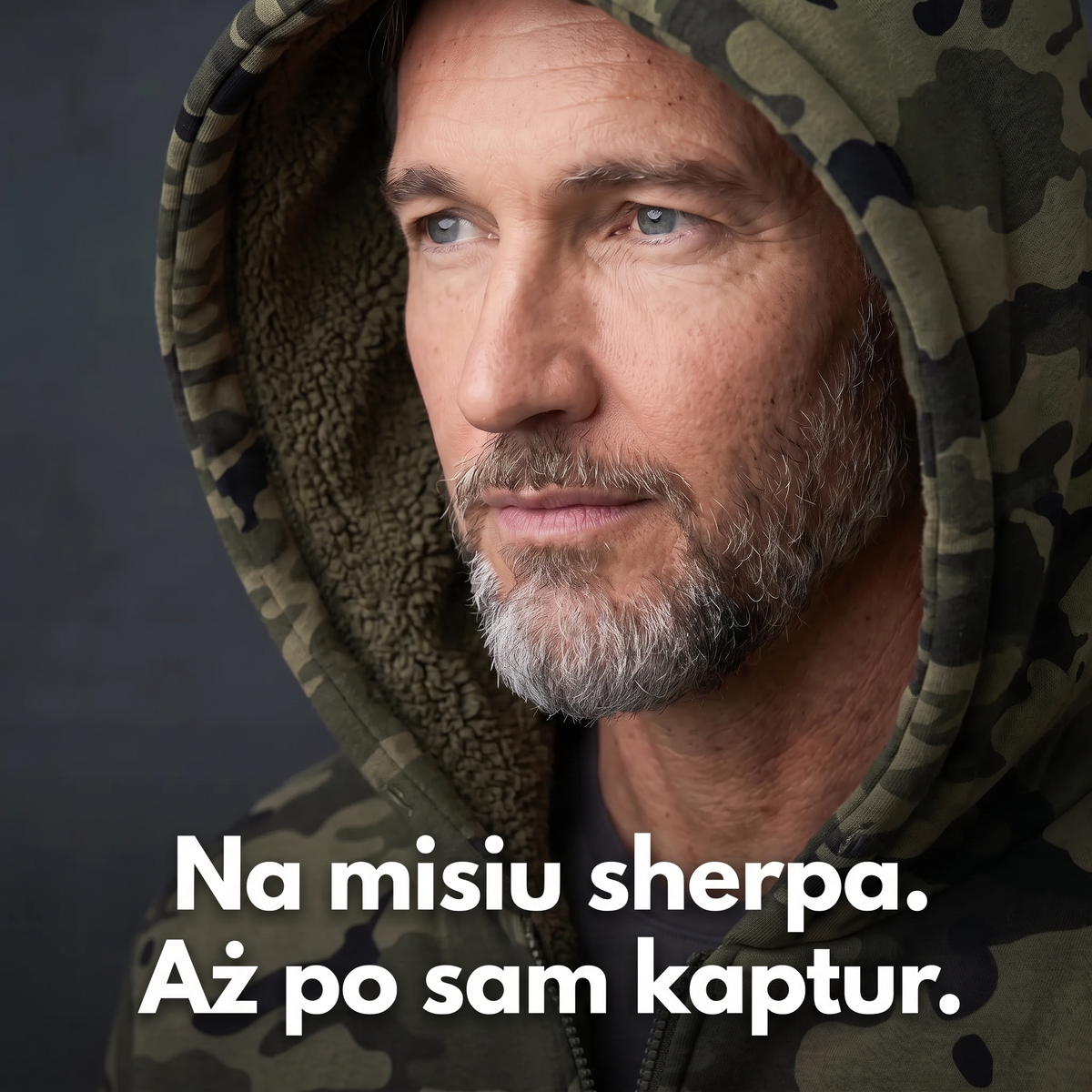Kaptur bluzy moro z podszewką z misia sherpa
